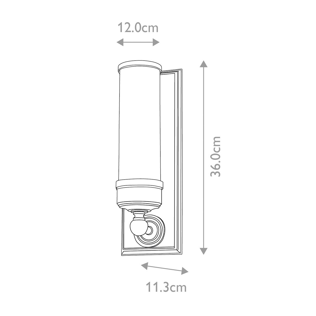 Elstead Worcester Single Bathroom Wall Light - Polished Chrome