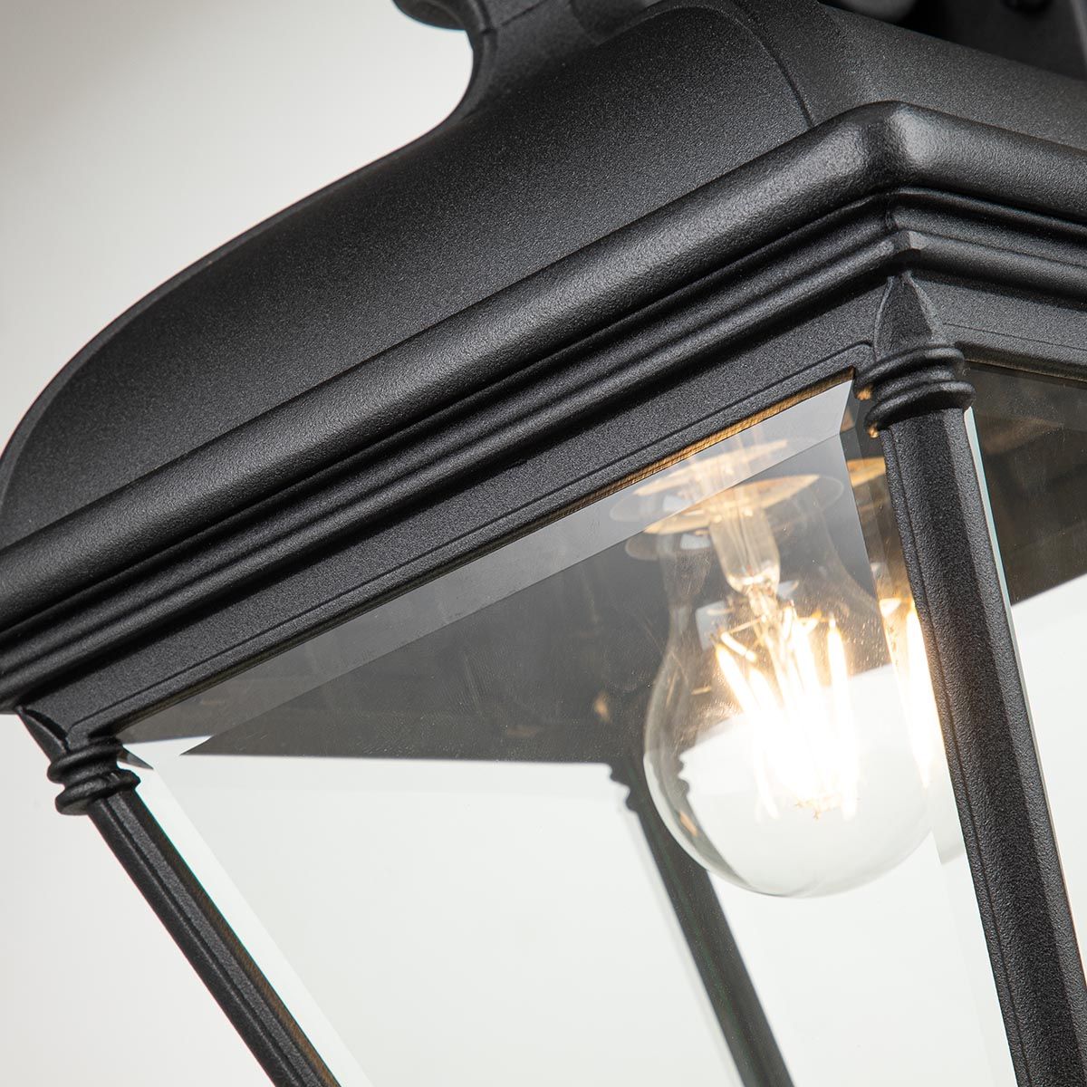 Elstead Bayview Single Large Wall Lantern - Black