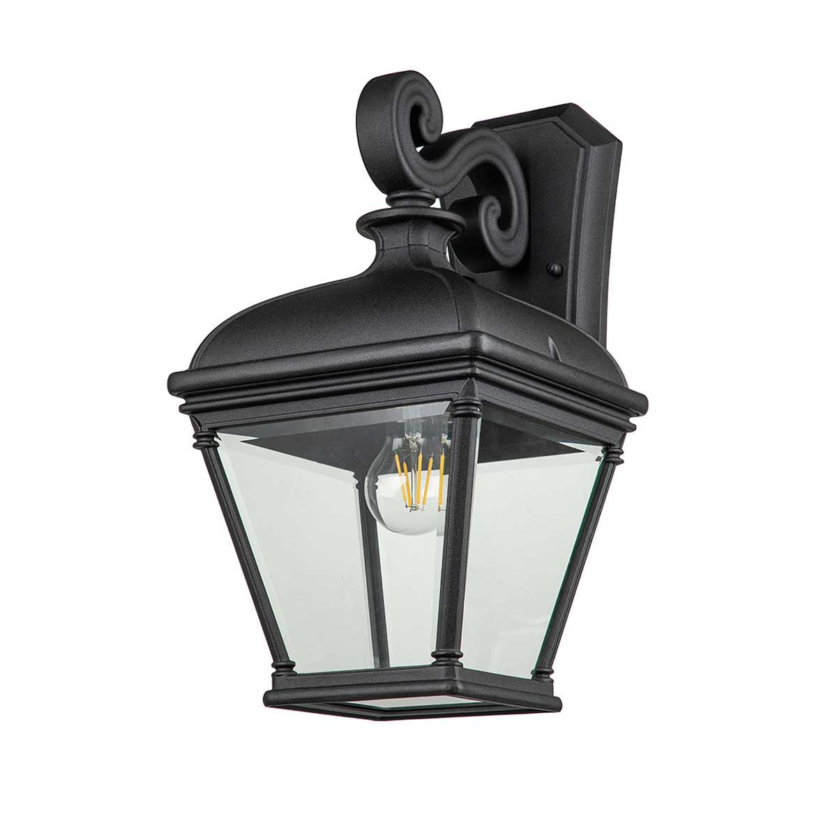 Elstead Bayview Single Large Wall Lantern - Black