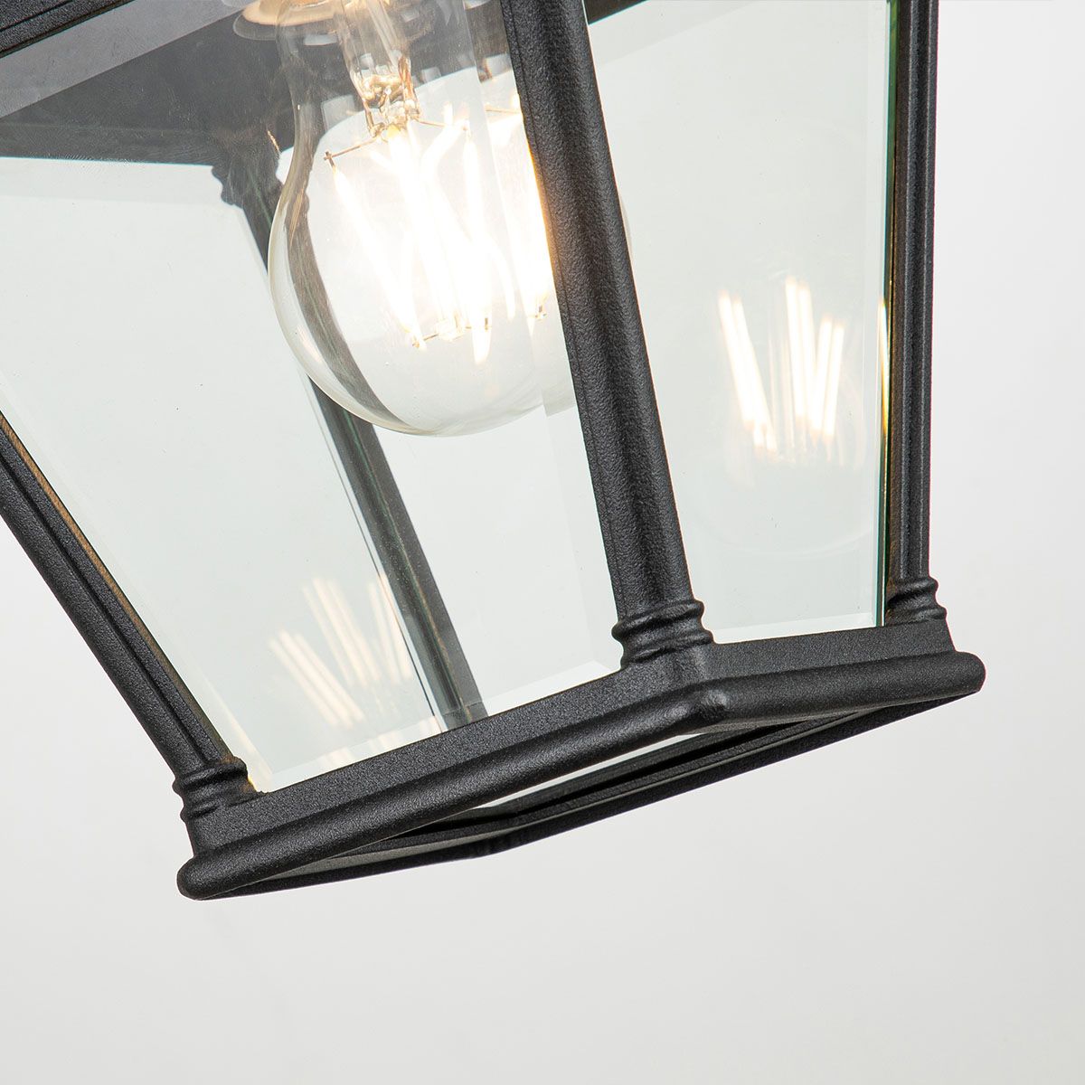 Elstead Bayview Single Medium Wall Lantern - Black