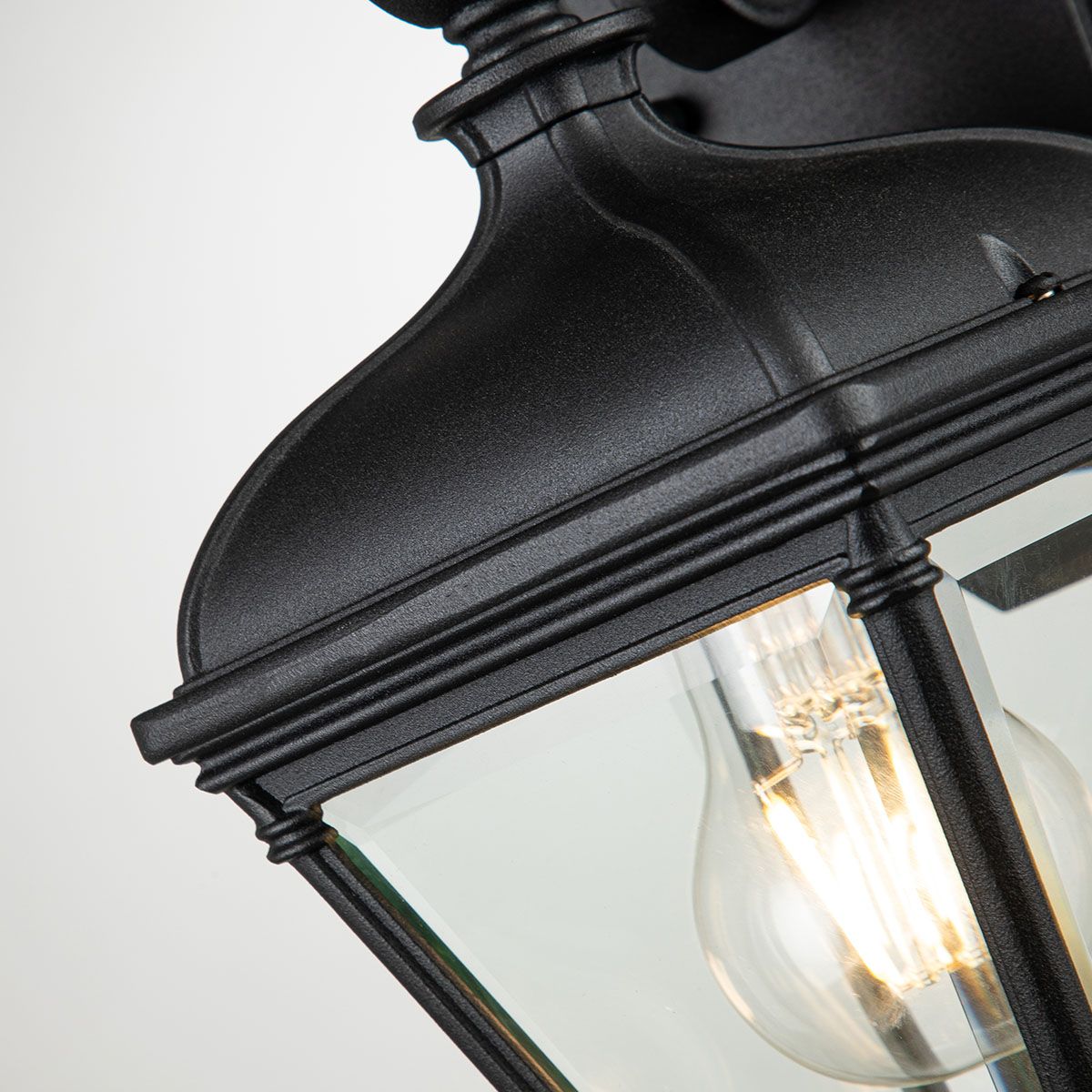 Elstead Bayview Single Small Wall Lantern - Black