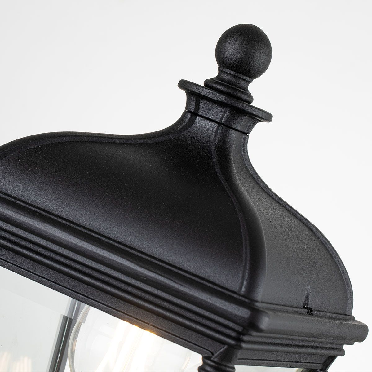 Elstead Bayview Single Medium Pedestal Lantern - Black