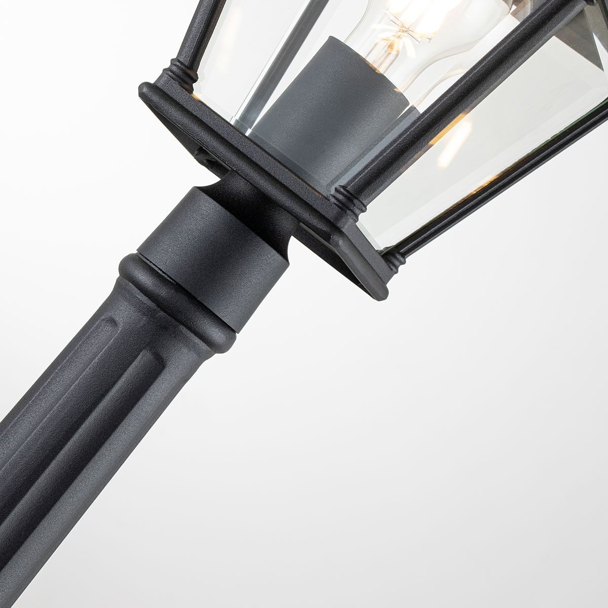 Elstead Bayview Single Medium Pillar Lantern - Black