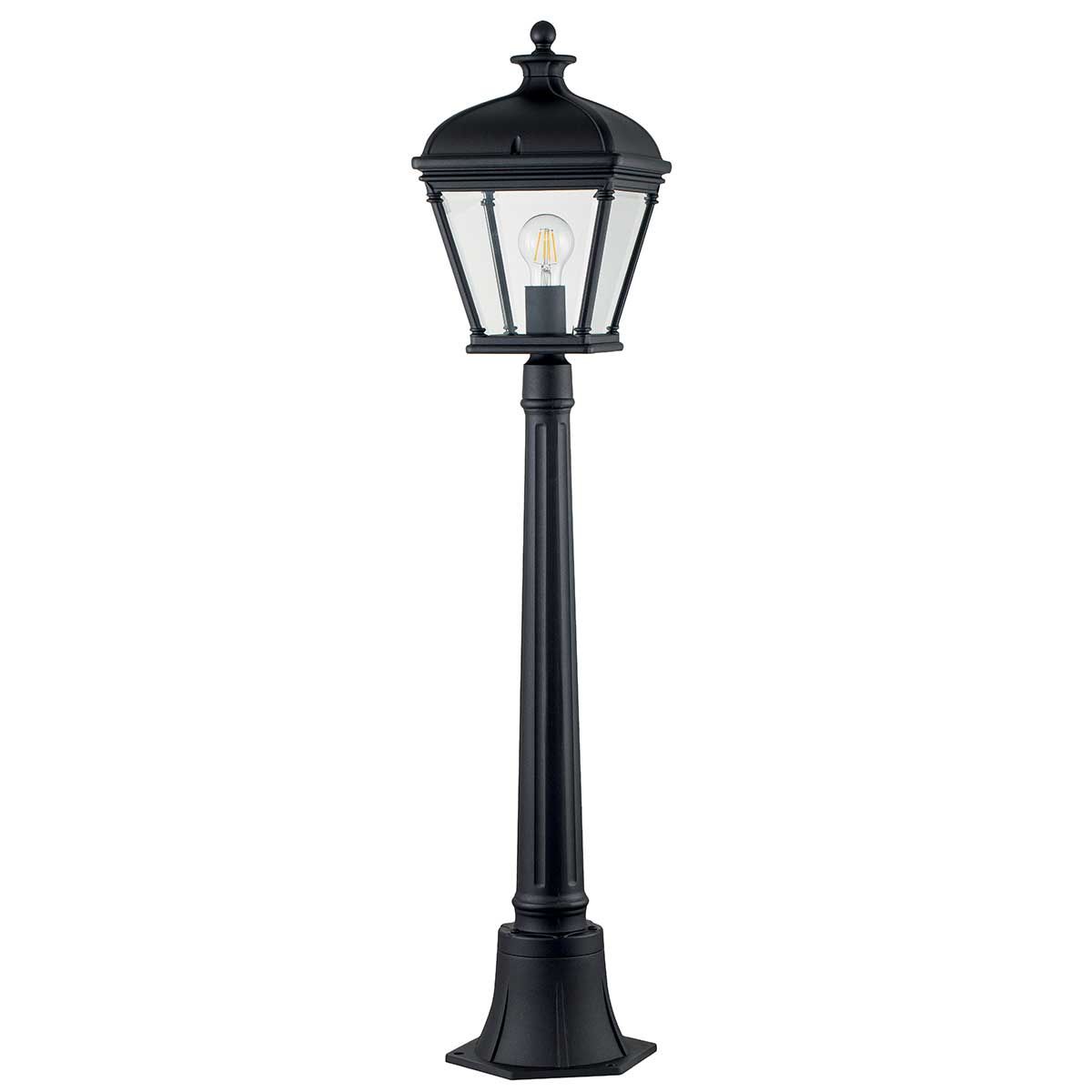 Elstead Bayview Single Medium Pillar Lantern - Black