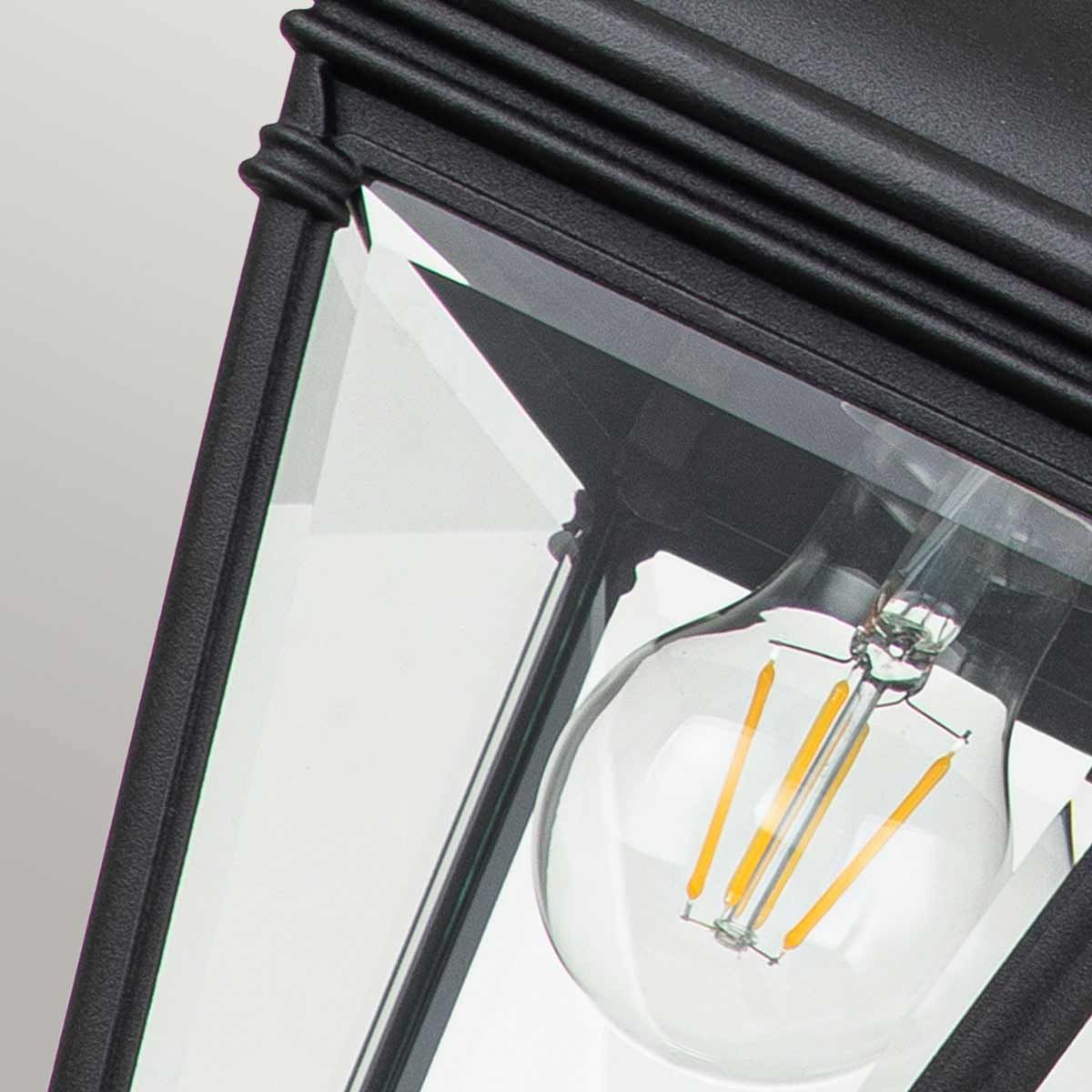 Elstead Bayview Single Medium Chain Lantern - Black