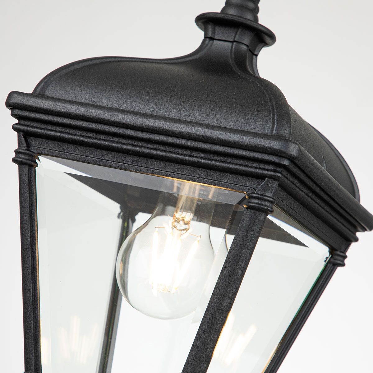 Elstead Bayview Single Medium Chain Lantern - Black