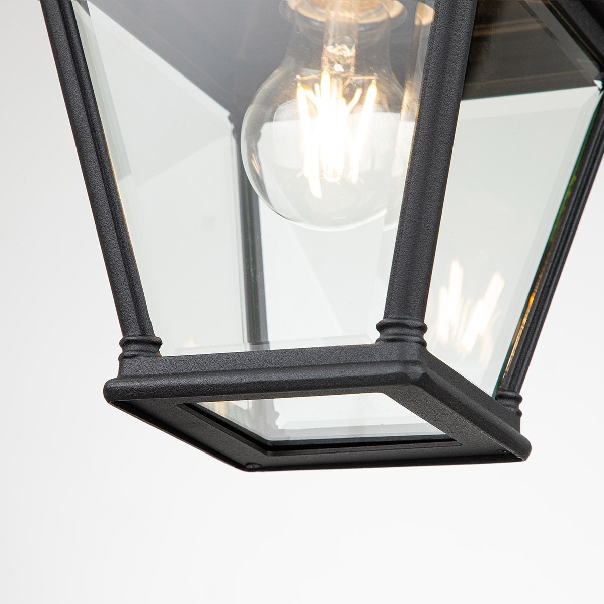 Elstead Bayview Single Medium Chain Lantern - Black