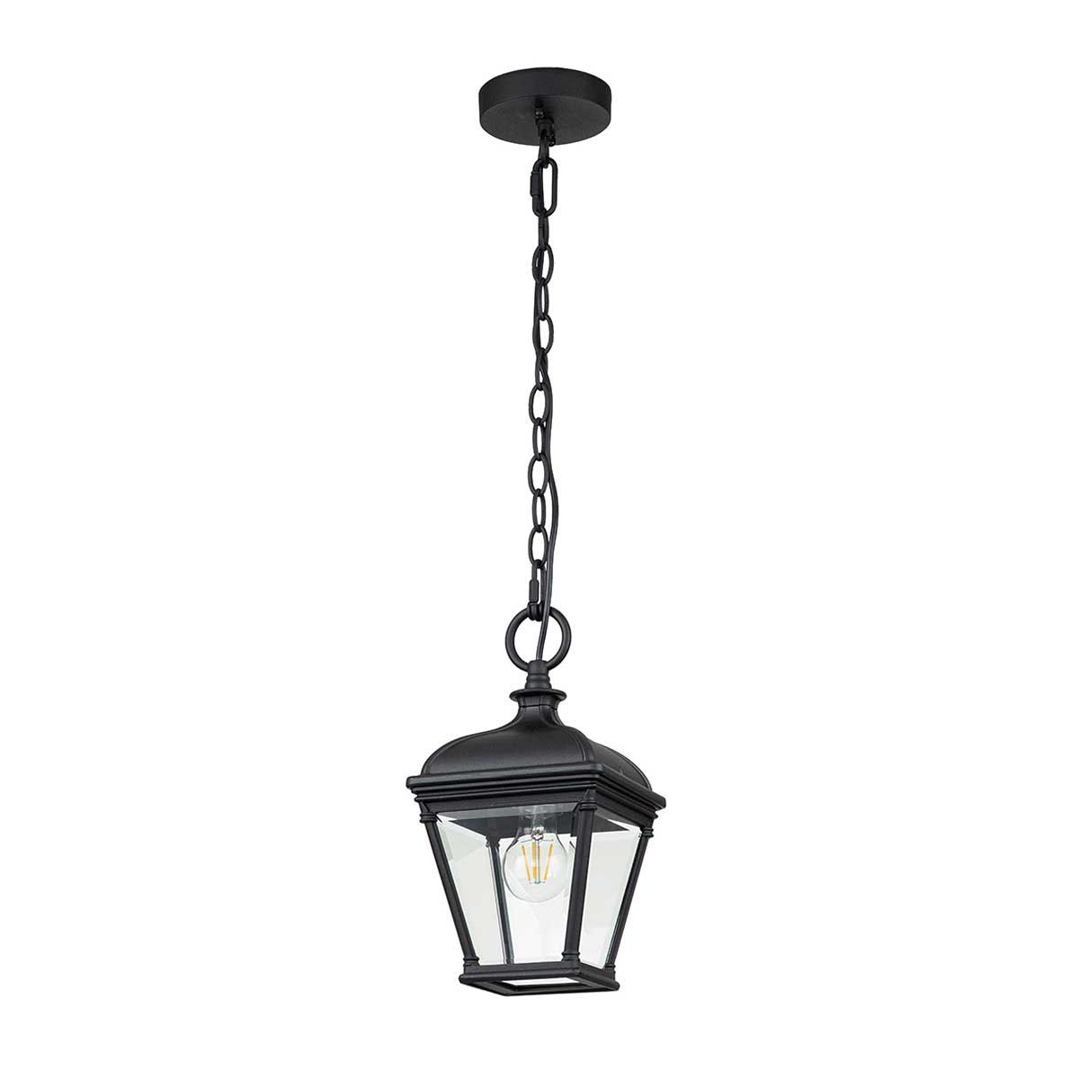 Elstead Bayview Single Medium Chain Lantern - Black