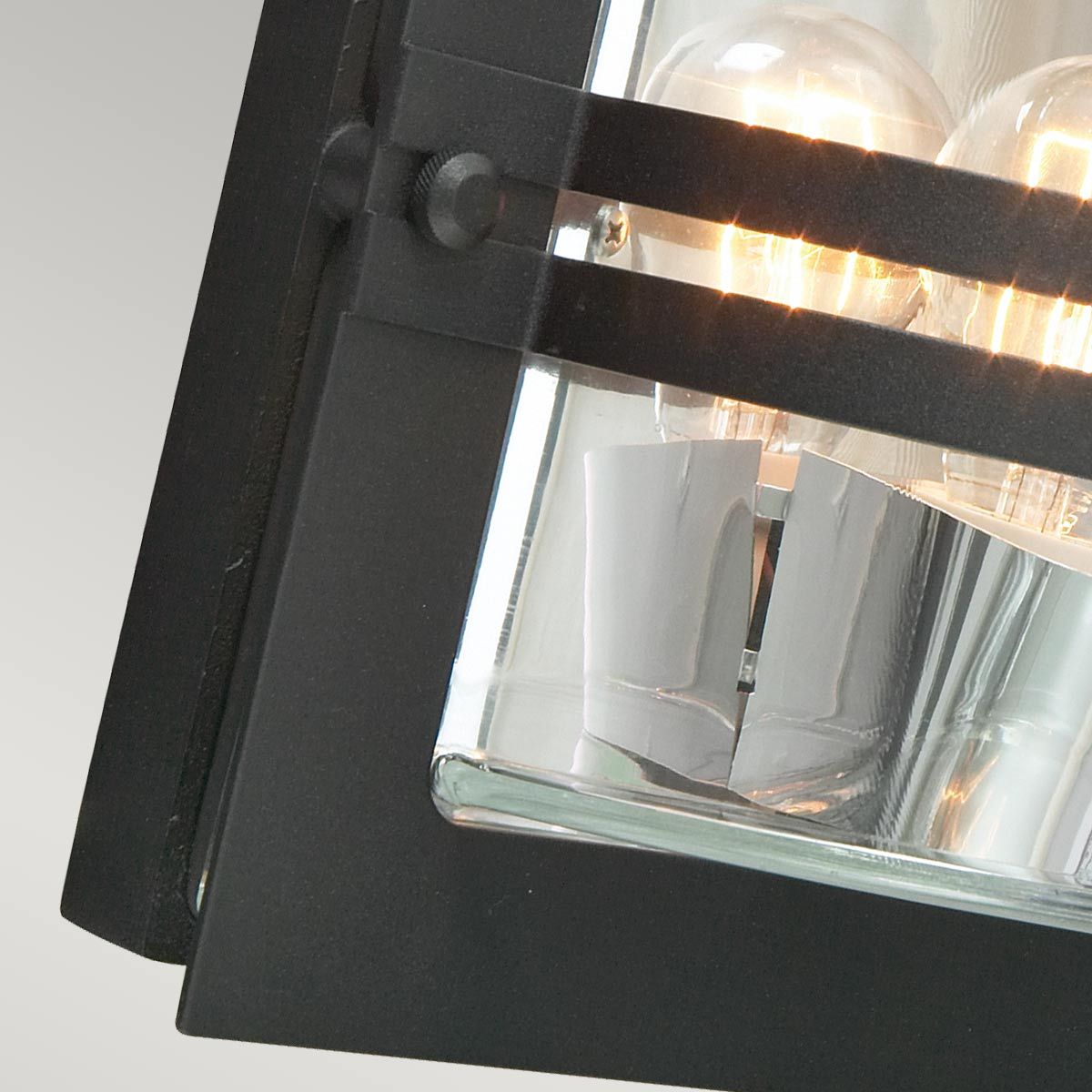 Norlys Bern Single Wall Lantern - Black with Clear Glass