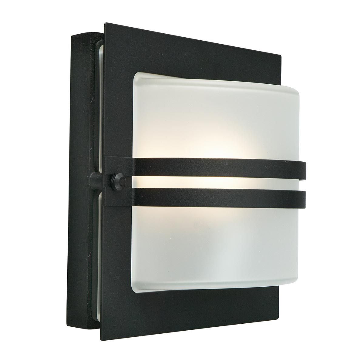Norlys Bern Single Wall Lantern - Black with Frosted Glass