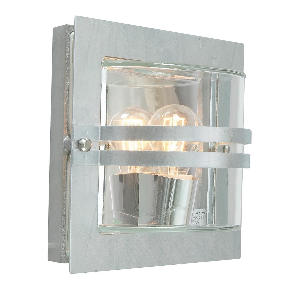 Norlys Bern Single Wall Lantern - Galvanised with Clear Glass