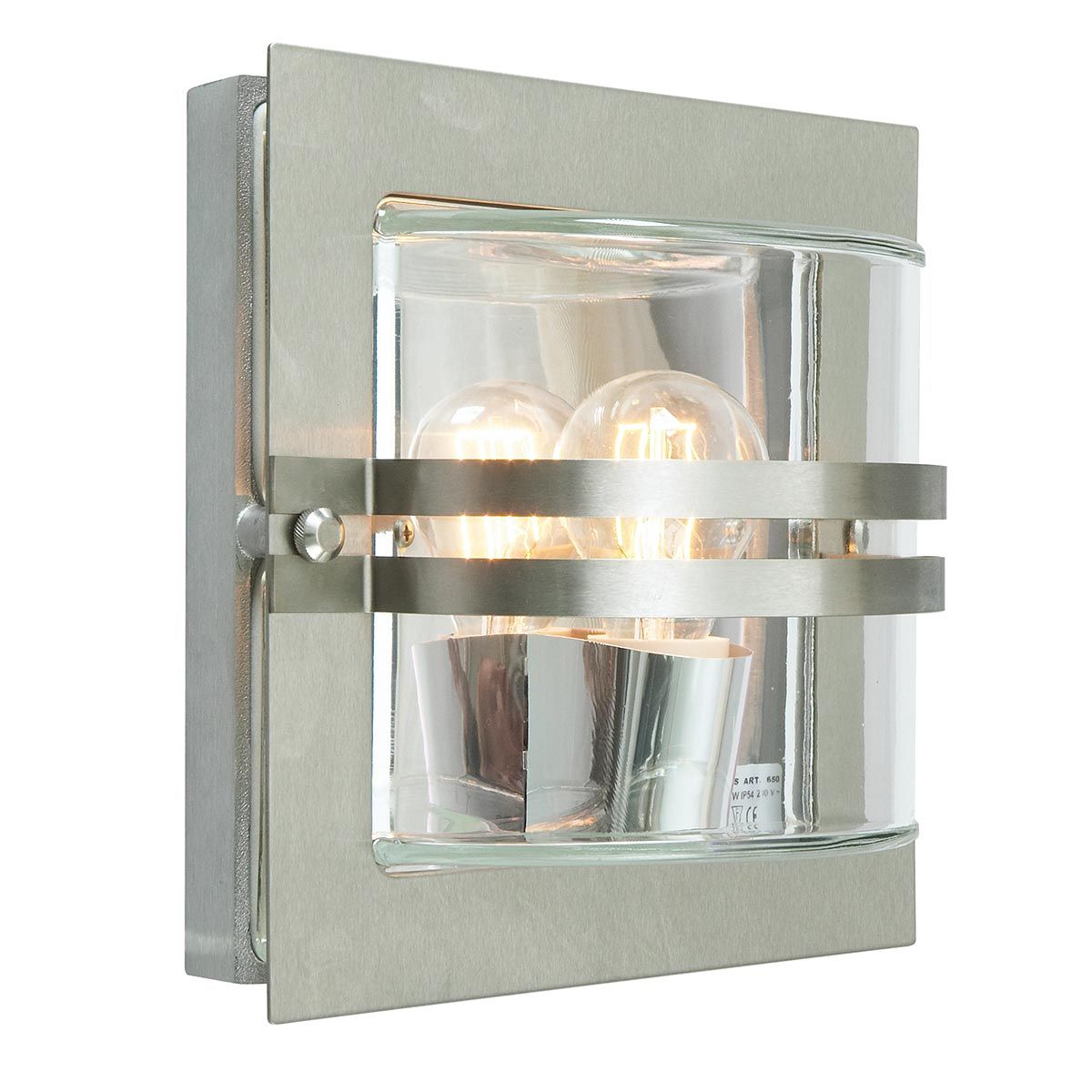 Norlys Bern Single Wall Lantern - Stainless Steel with Clear Glass