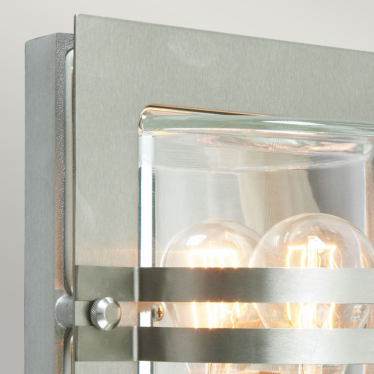 Norlys Bern Single Wall Lantern - Stainless Steel with Clear Glass