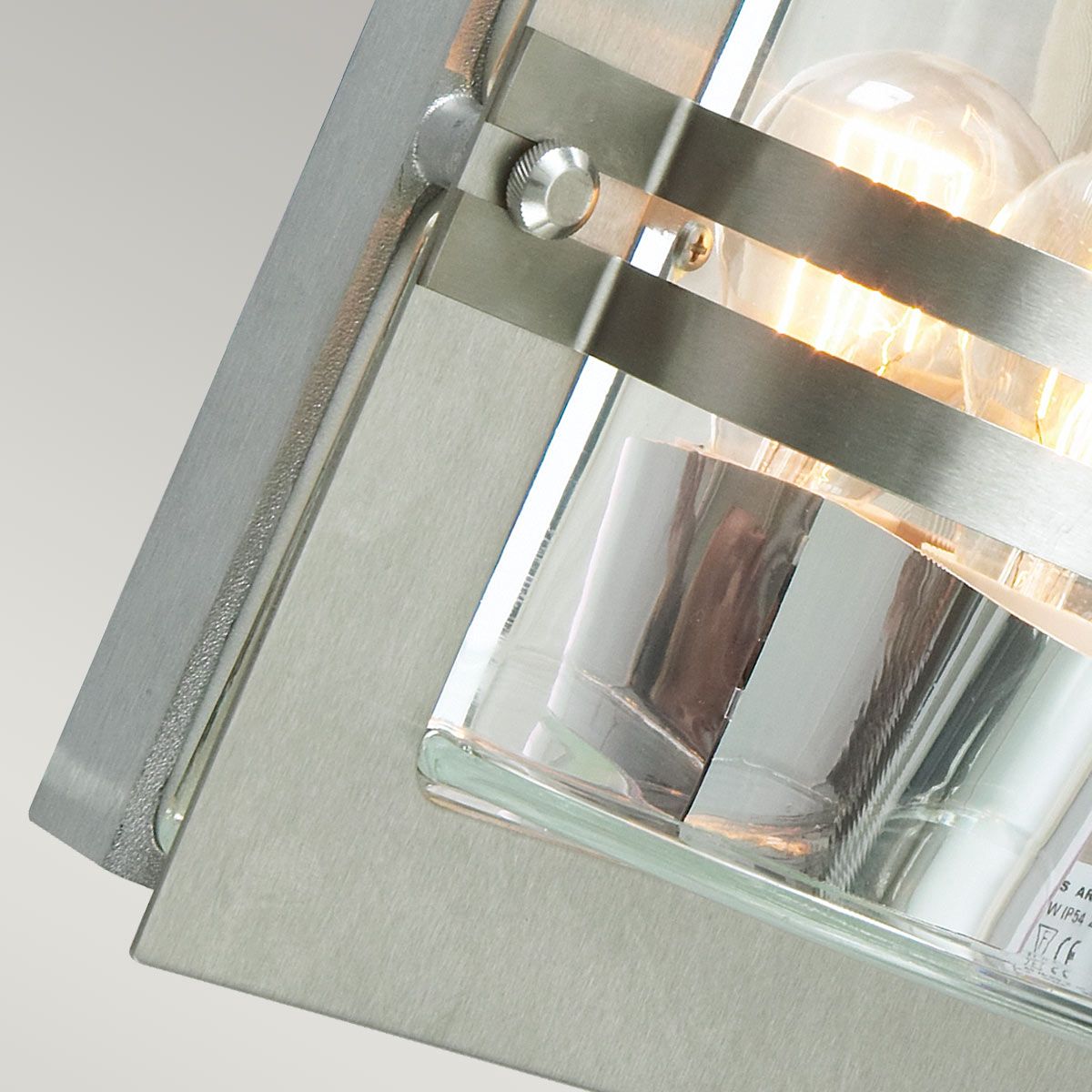 Norlys Bern Single Wall Lantern - Stainless Steel with Clear Glass