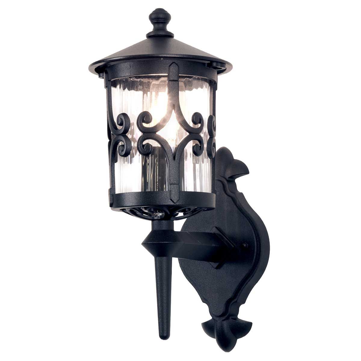 Elstead Hereford Single Wall Lantern - Black
