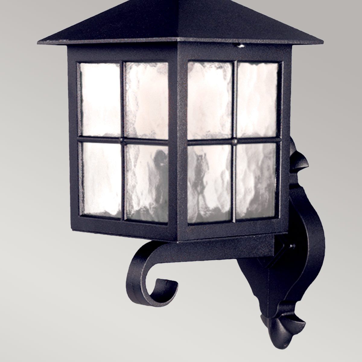 Elstead Winchester Single Wall Up Lantern - Black