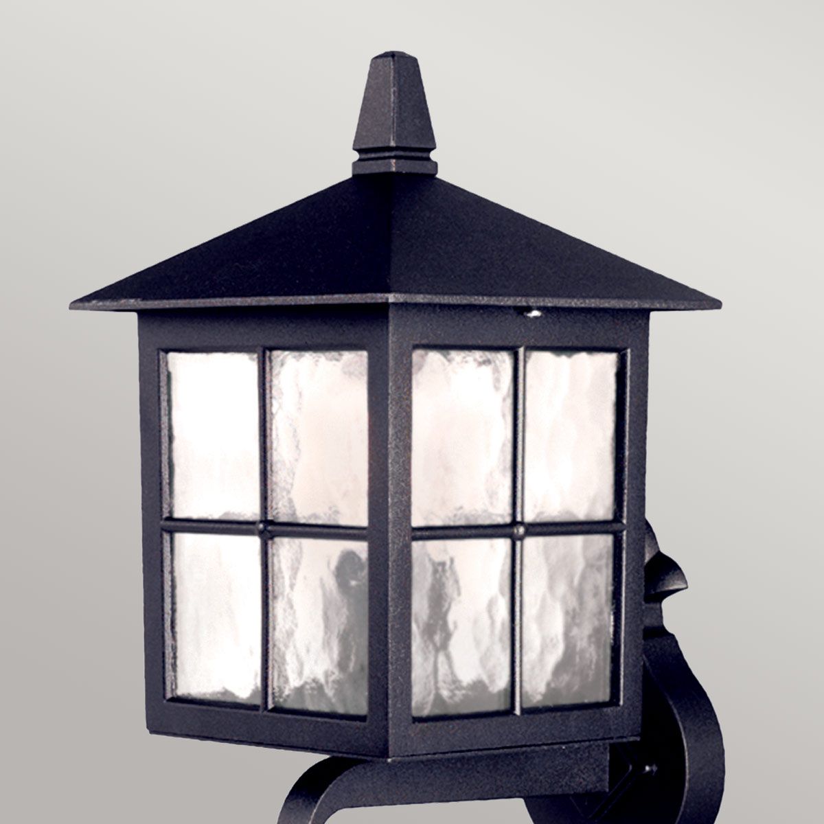 Elstead Winchester Single Wall Up Lantern - Black