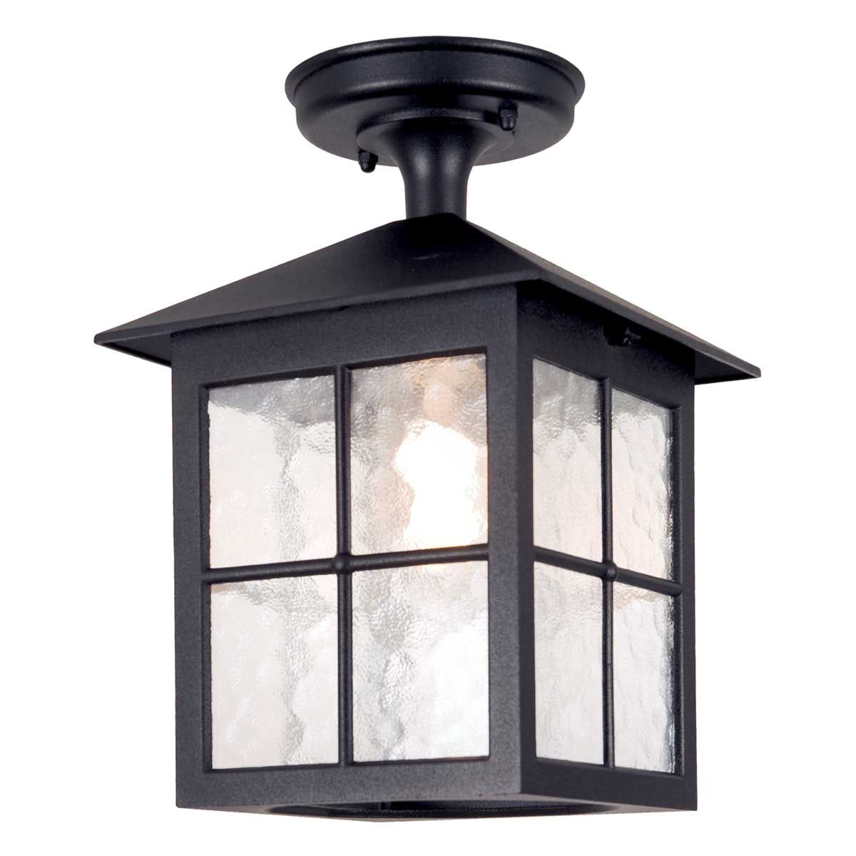 Elstead Winchester Single Porch Lantern - Black