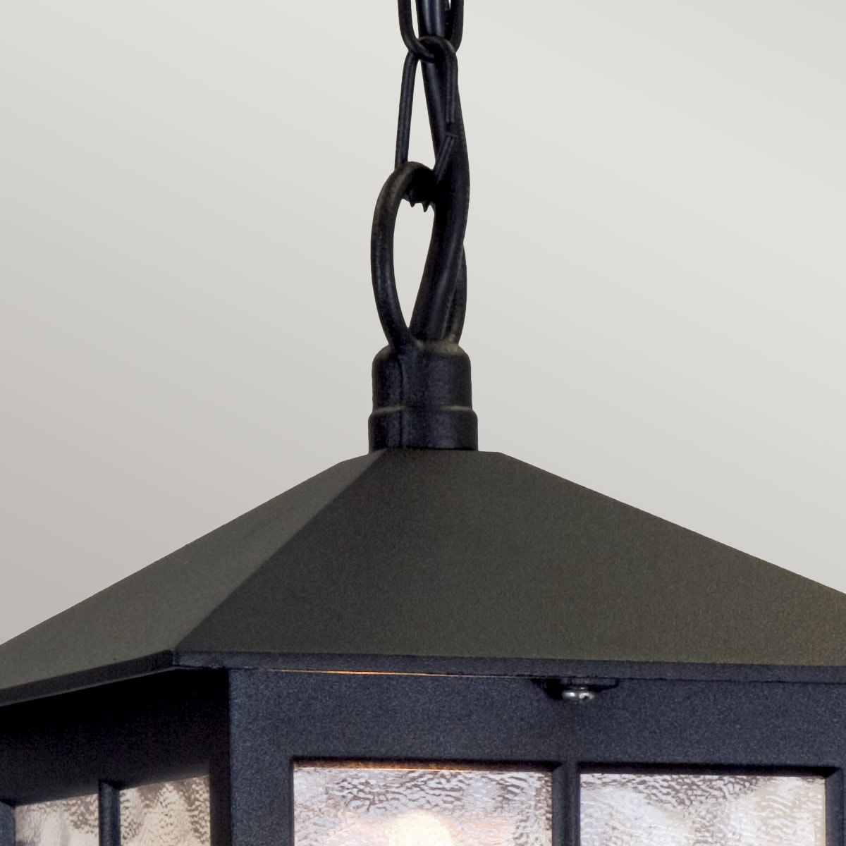 Elstead Winchester Single Porch Chain Lantern - Black