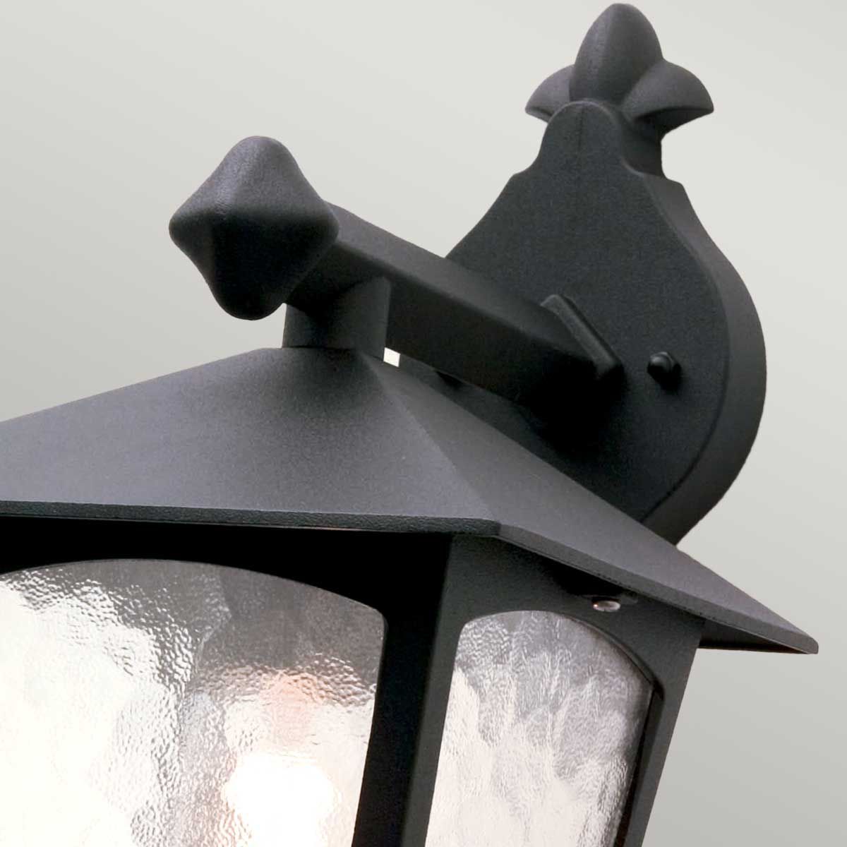 Elstead York Single Wall Down Lantern - Black