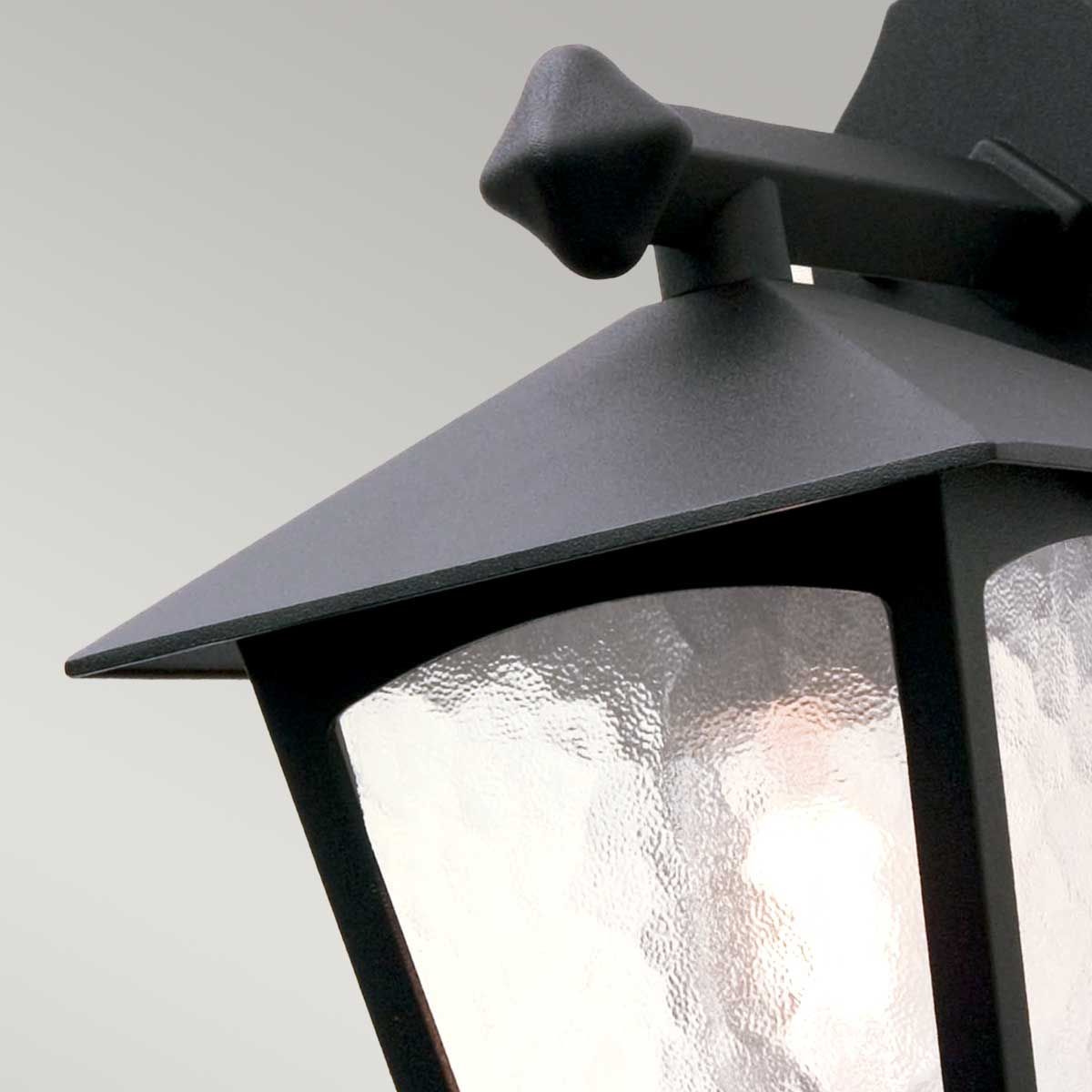 Elstead York Single Wall Down Lantern - Black