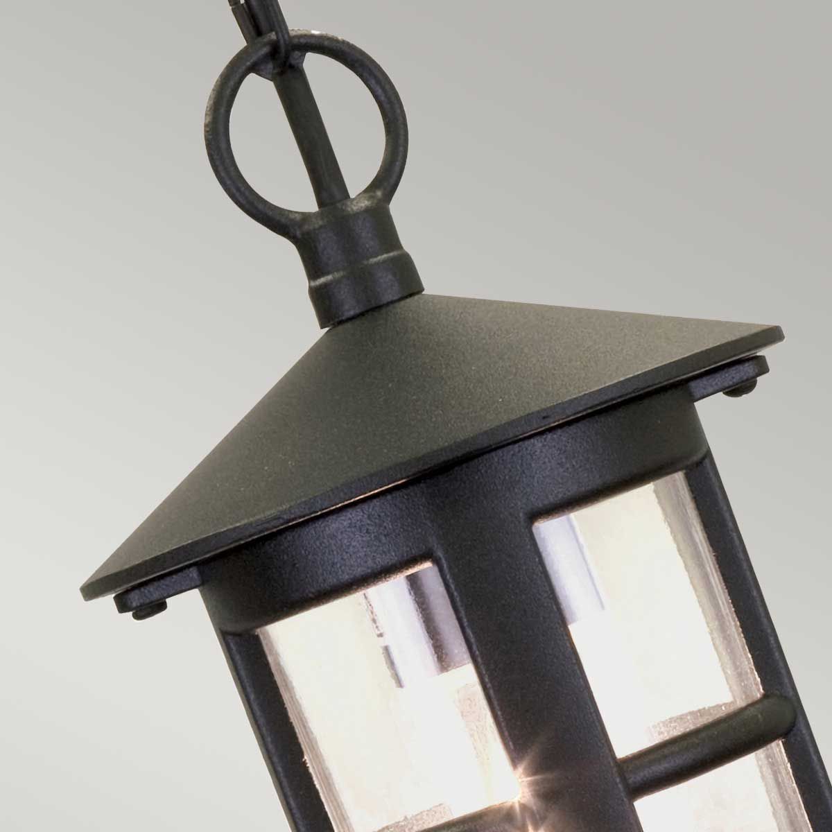 Elstead Hereford Window Single Porch Chain Lantern - Black