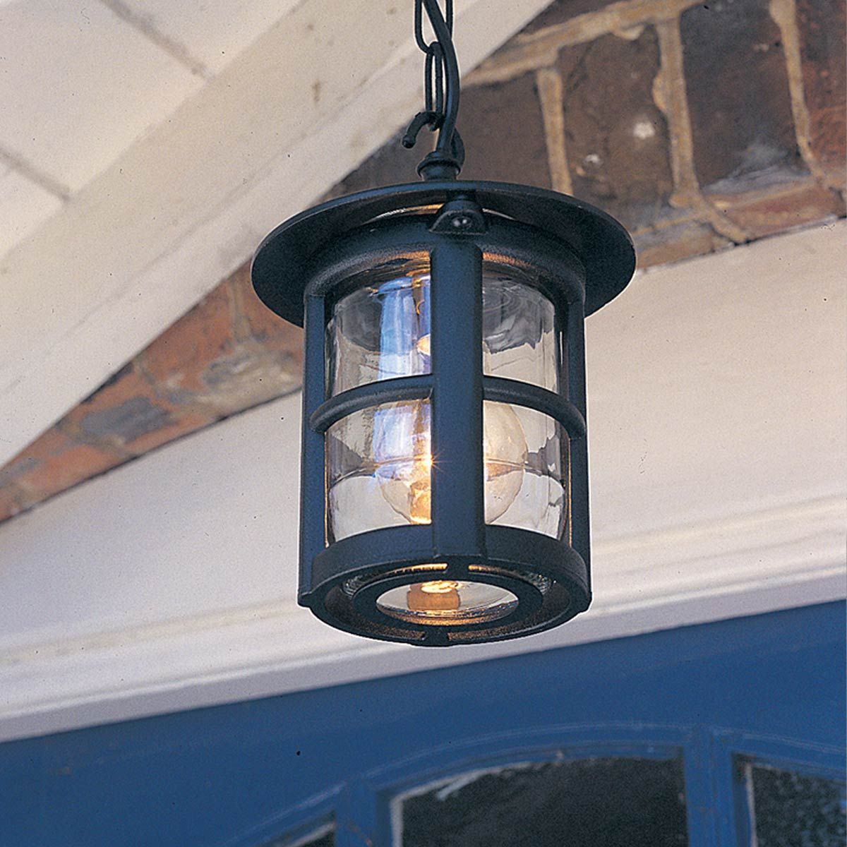 Elstead Hereford Window Single Porch Chain Lantern - Black