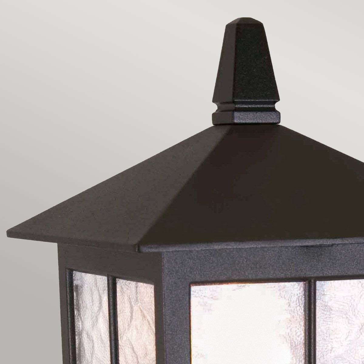 Elstead Winchester Single Pedestal Lantern - Black
