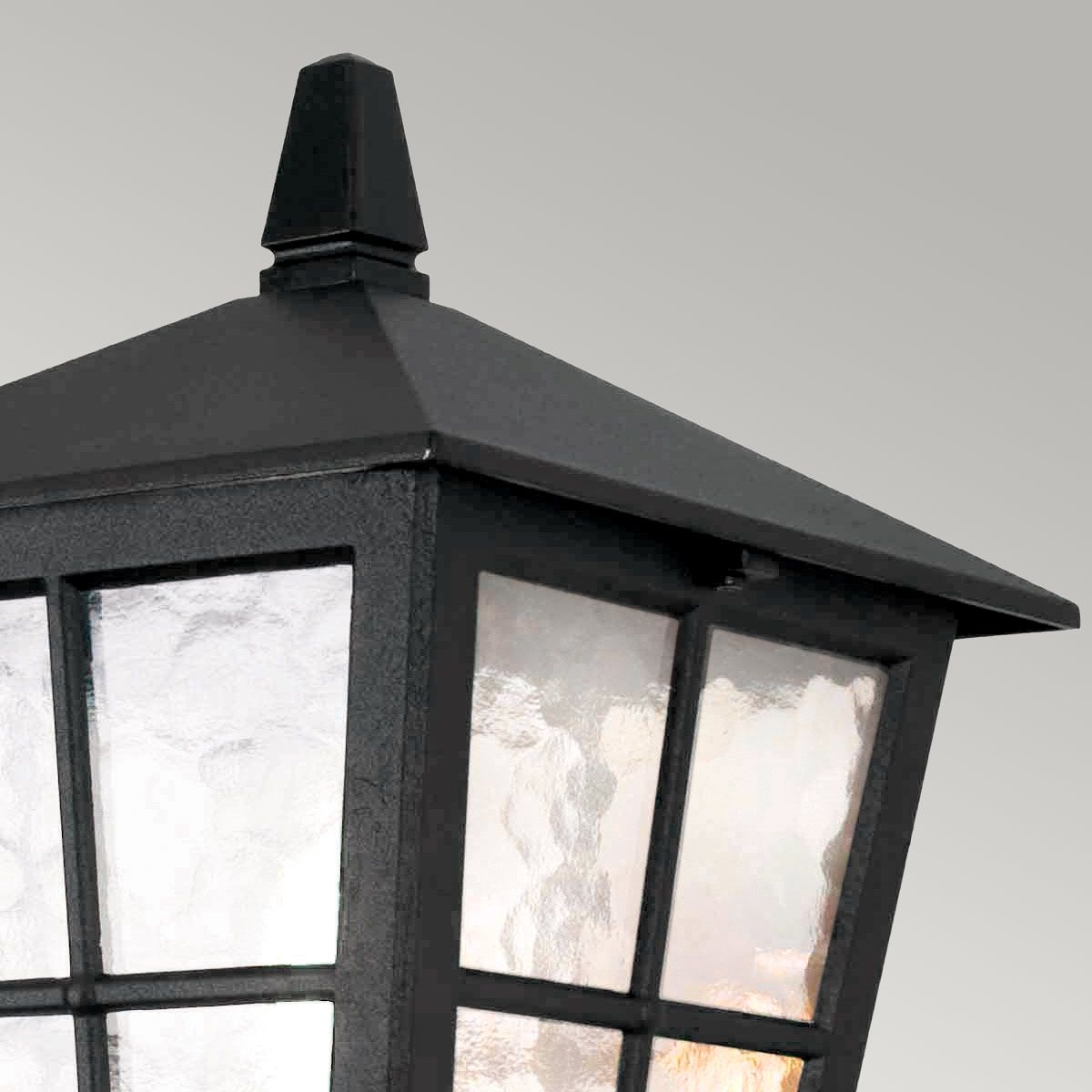 Elstead Canterbury Single Wall Up Lantern - Black