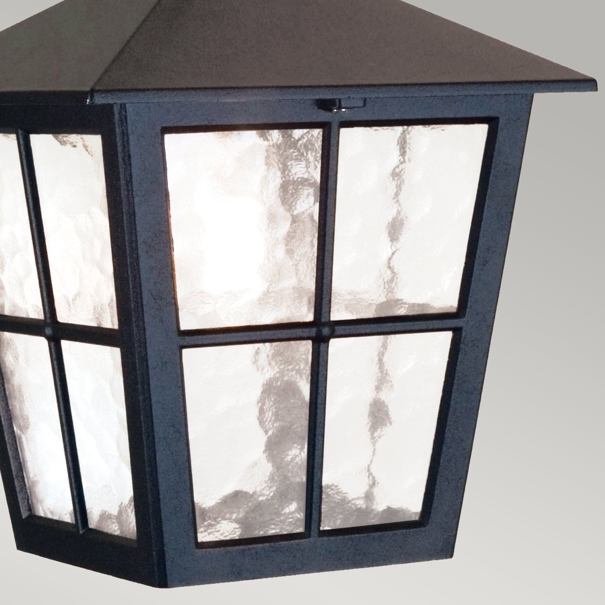 Elstead Canterbury Single Grande Porch Chain Lantern - Black