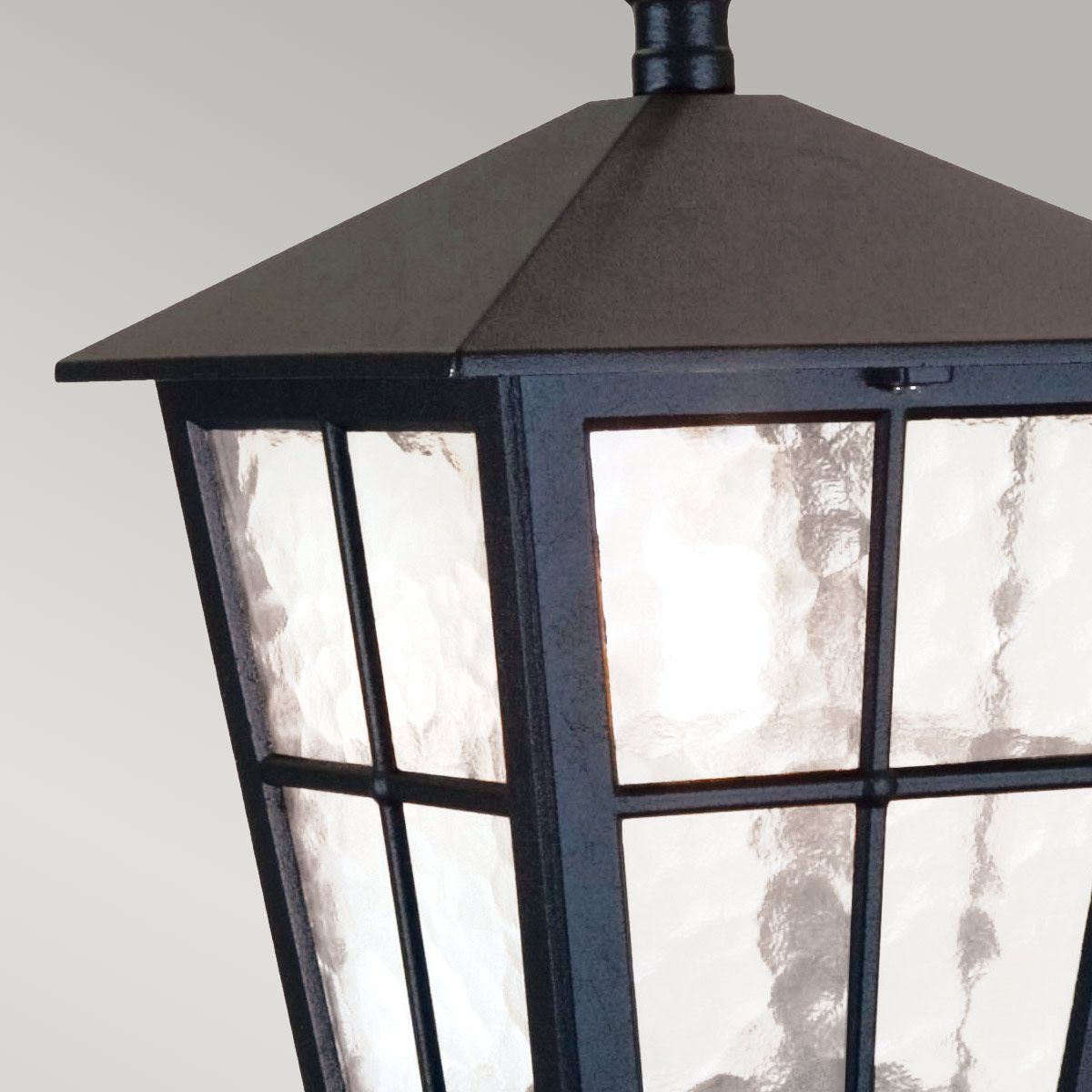 Elstead Canterbury Single Grande Porch Chain Lantern - Black