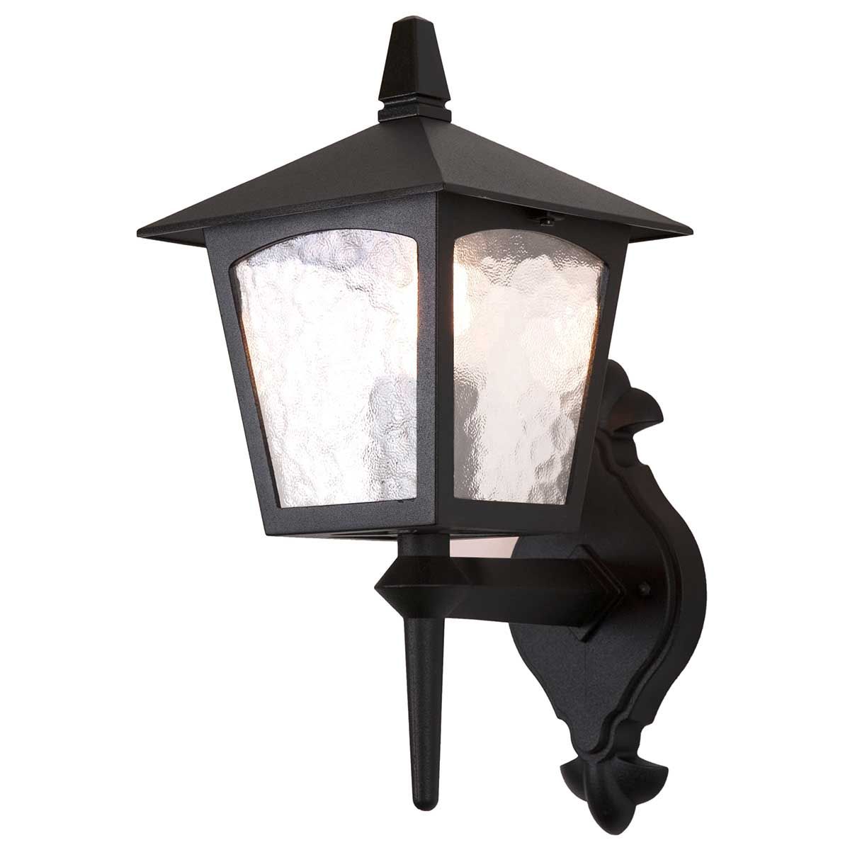Elstead York Single Wall Up Lantern - Black