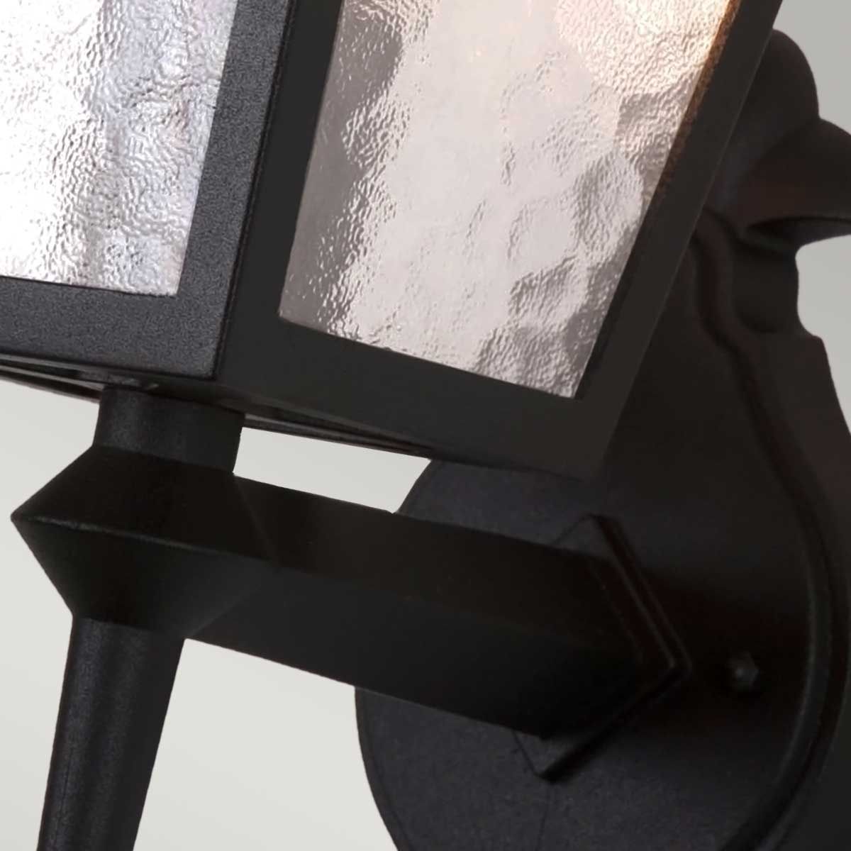 Elstead York Single Wall Up Lantern - Black