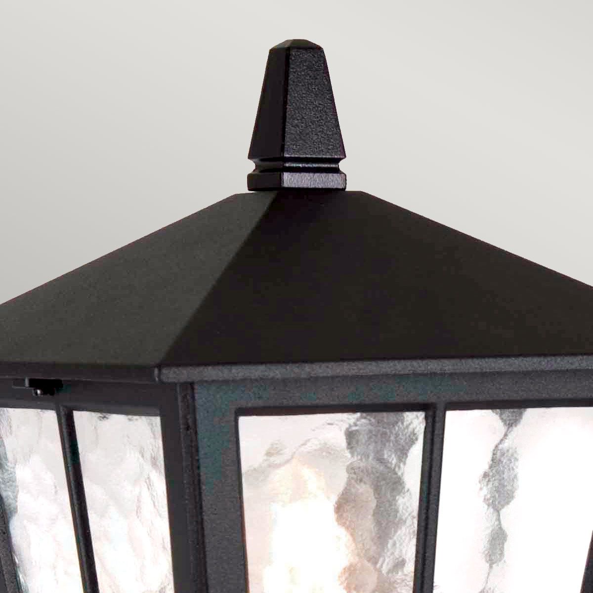 Elstead Canterbury Single Pedestal Lantern - Black