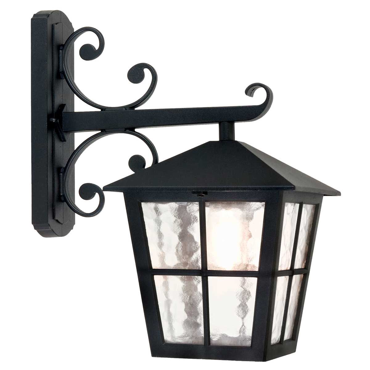Elstead Canterbury Single Grande Wall Down Lantern - Black