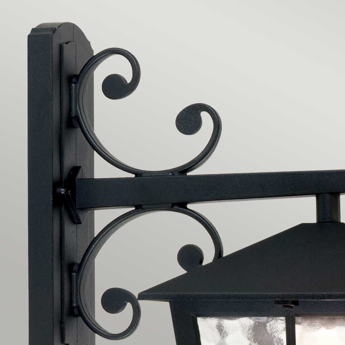 Elstead Canterbury Single Grande Wall Down Lantern - Black