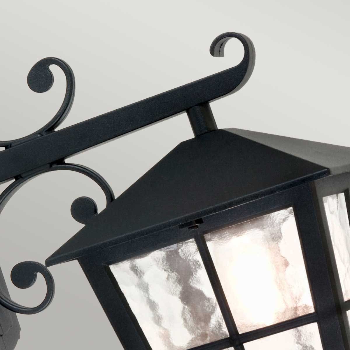 Elstead Canterbury Single Grande Wall Down Lantern - Black