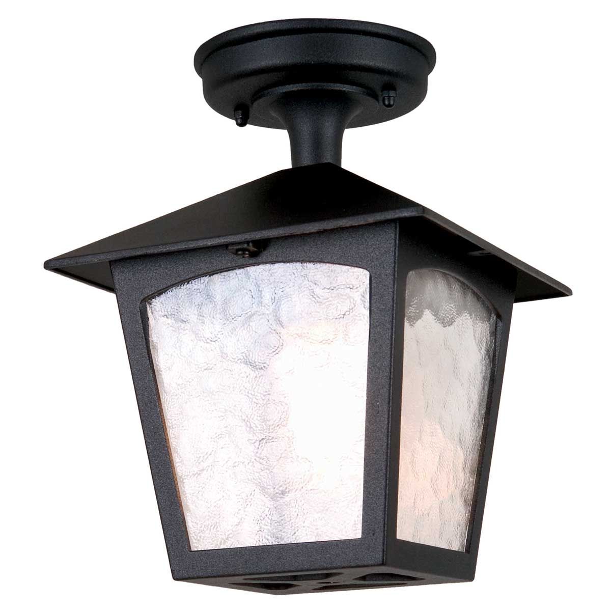 Elstead York Single Porch Lantern - Black