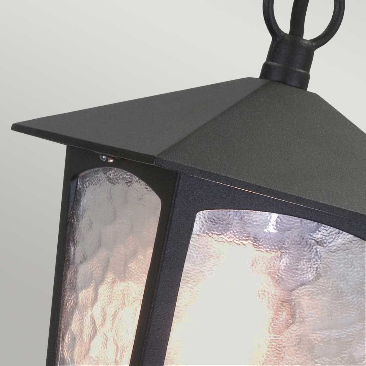Elstead York Single Porch Chain Lantern - Black