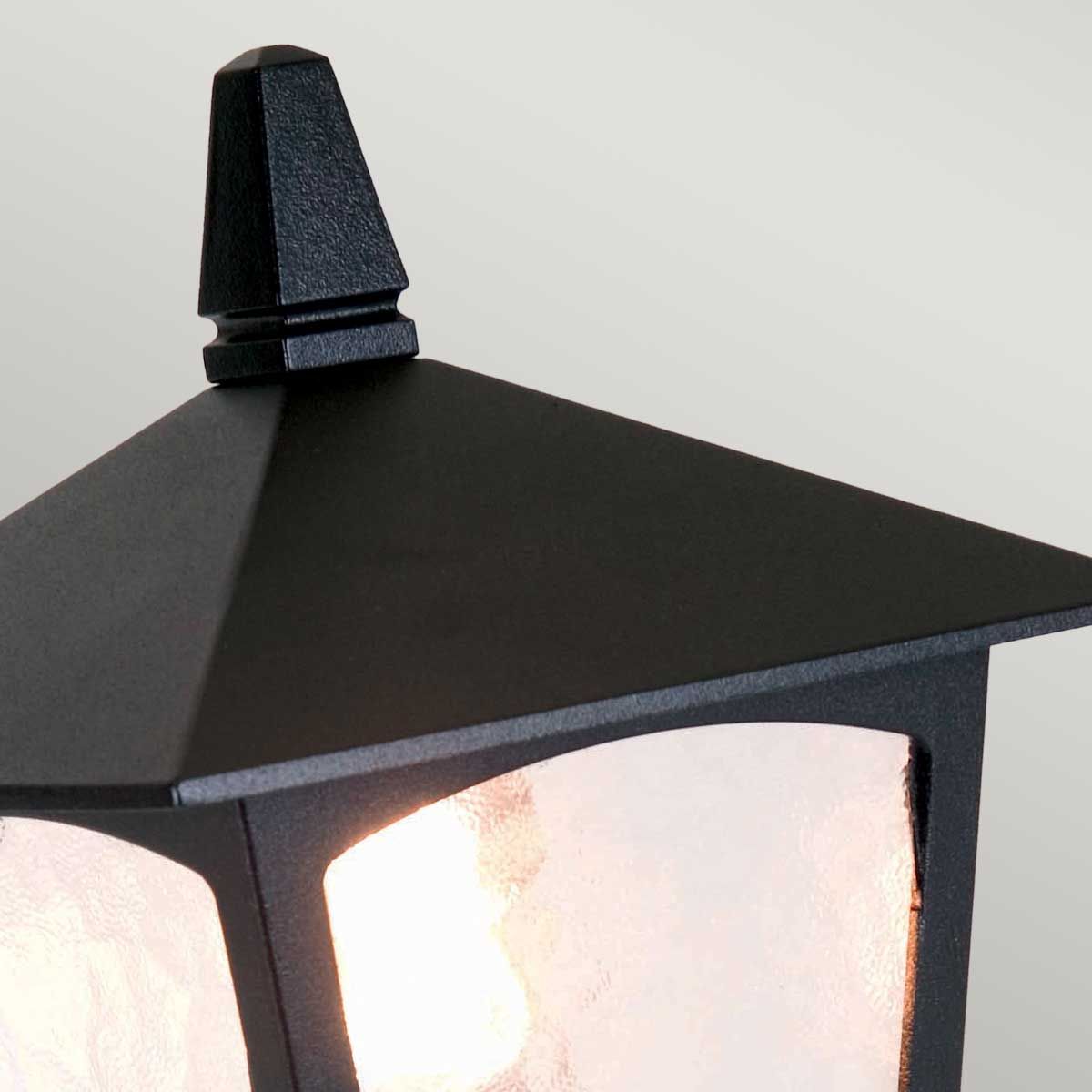 Elstead York Single Pedestal Lantern - Black