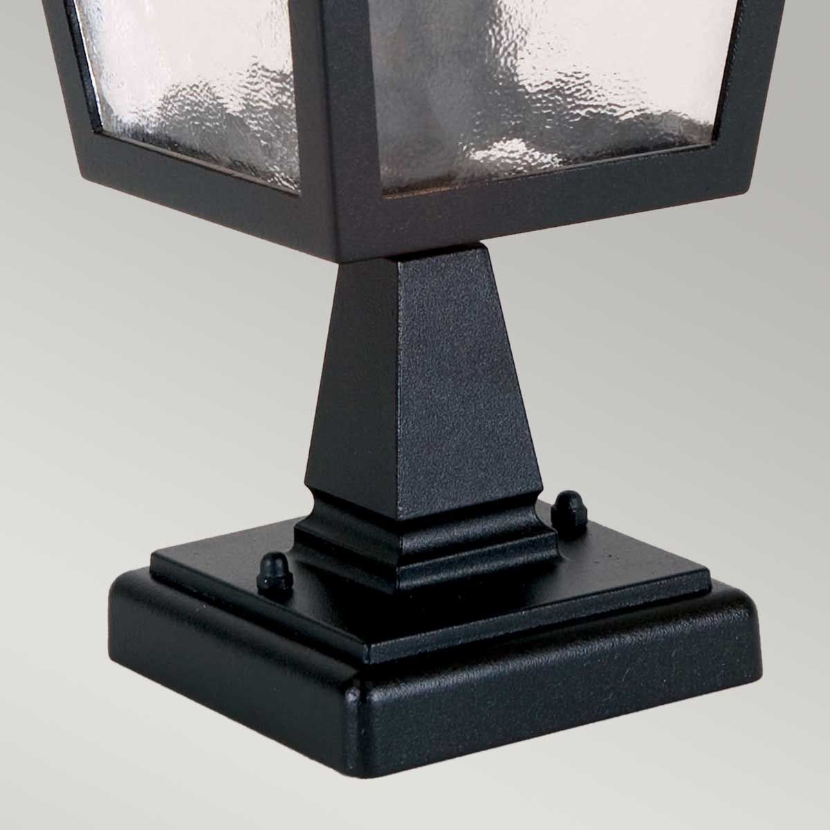 Elstead York Single Pedestal Lantern - Black