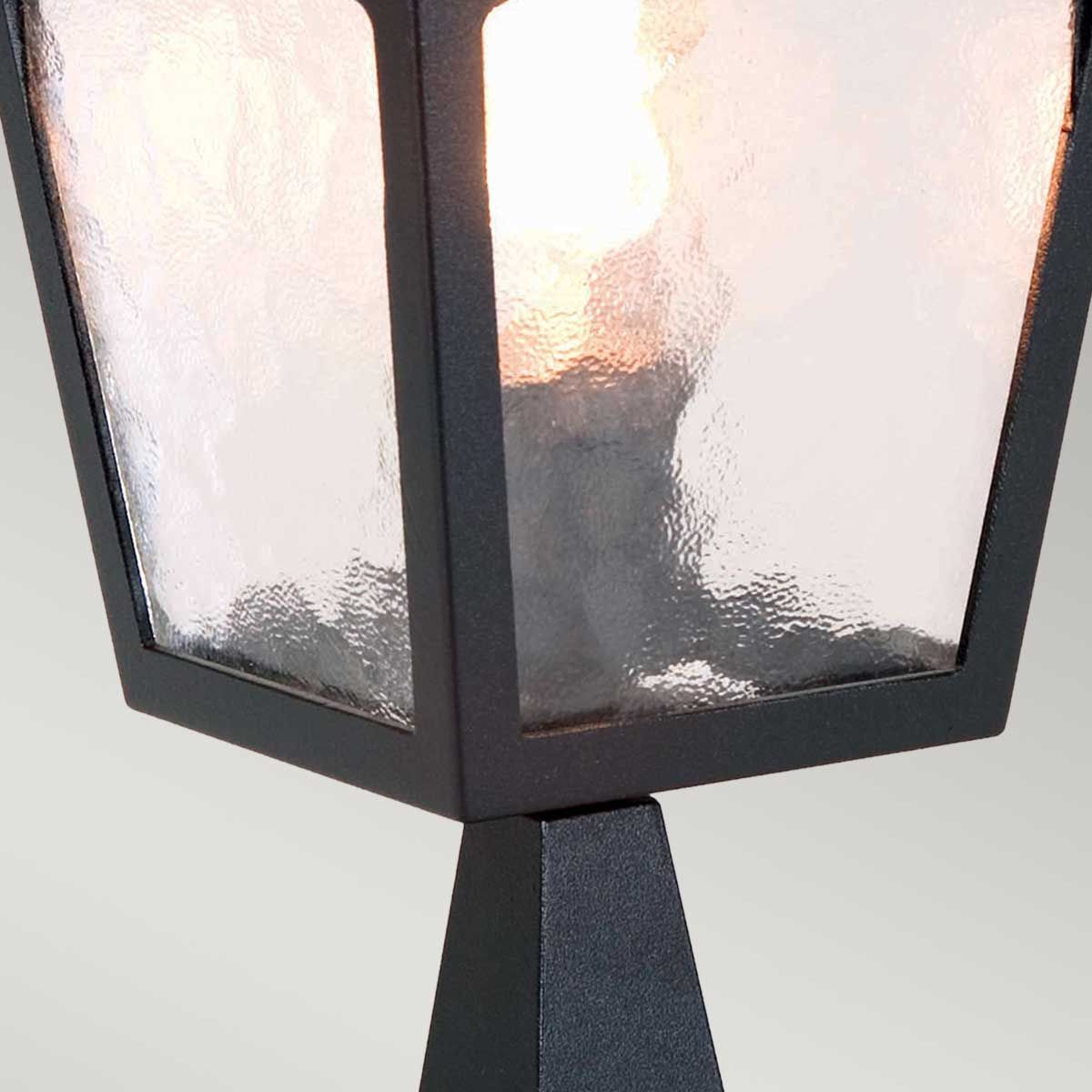 Elstead York Single Pedestal Lantern - Black