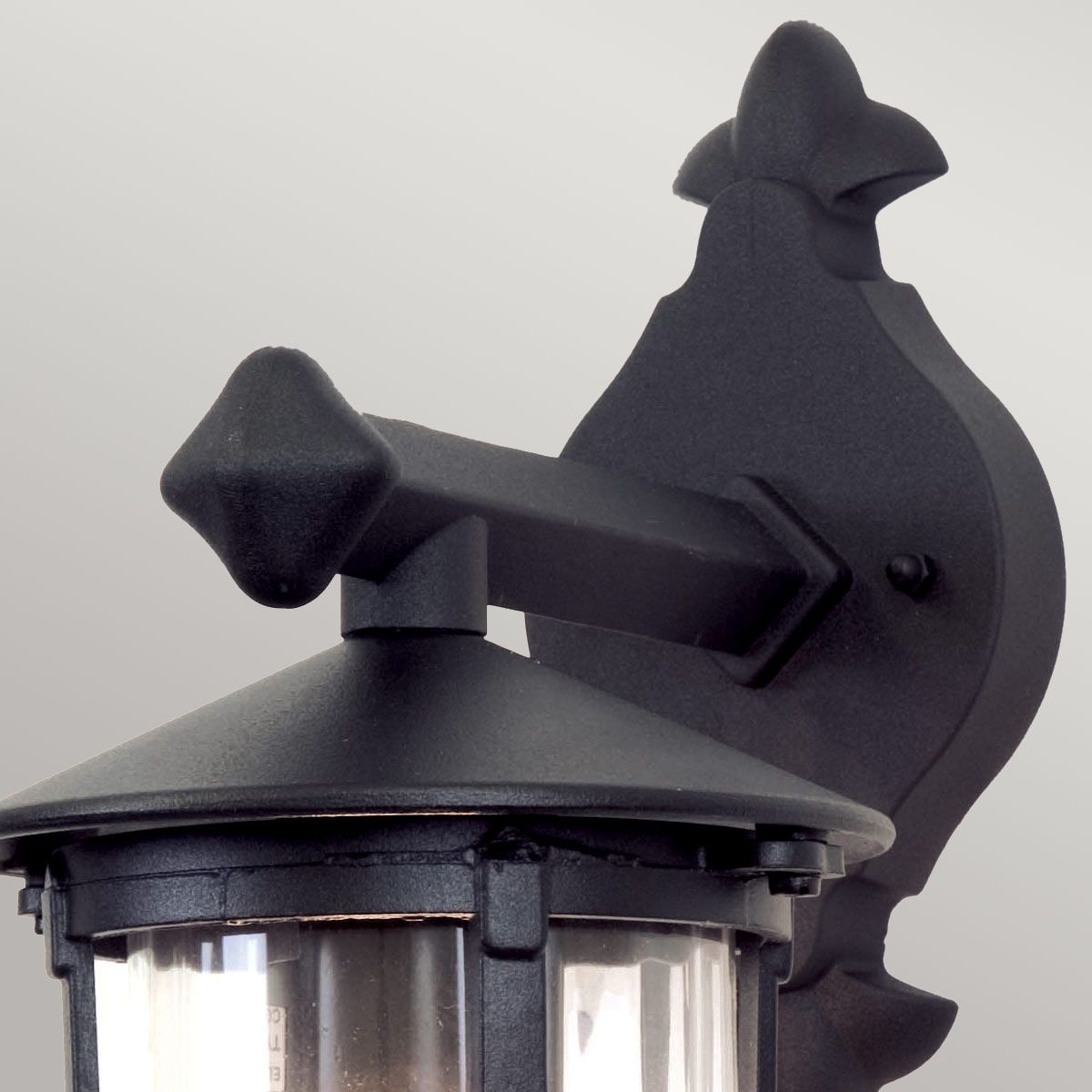 Elstead Hereford Single Wall Down Lantern - Black
