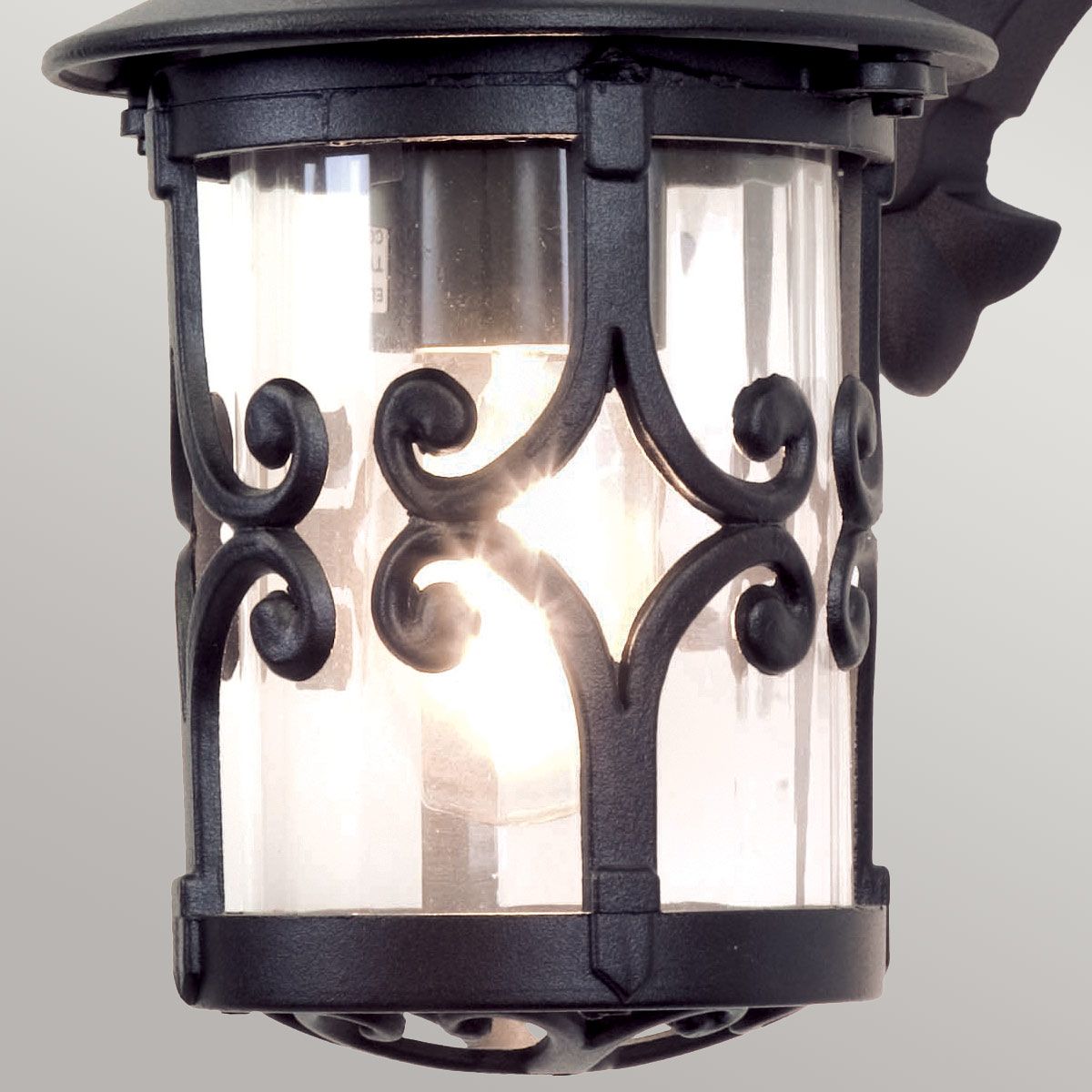 Elstead Hereford Single Wall Down Lantern - Black