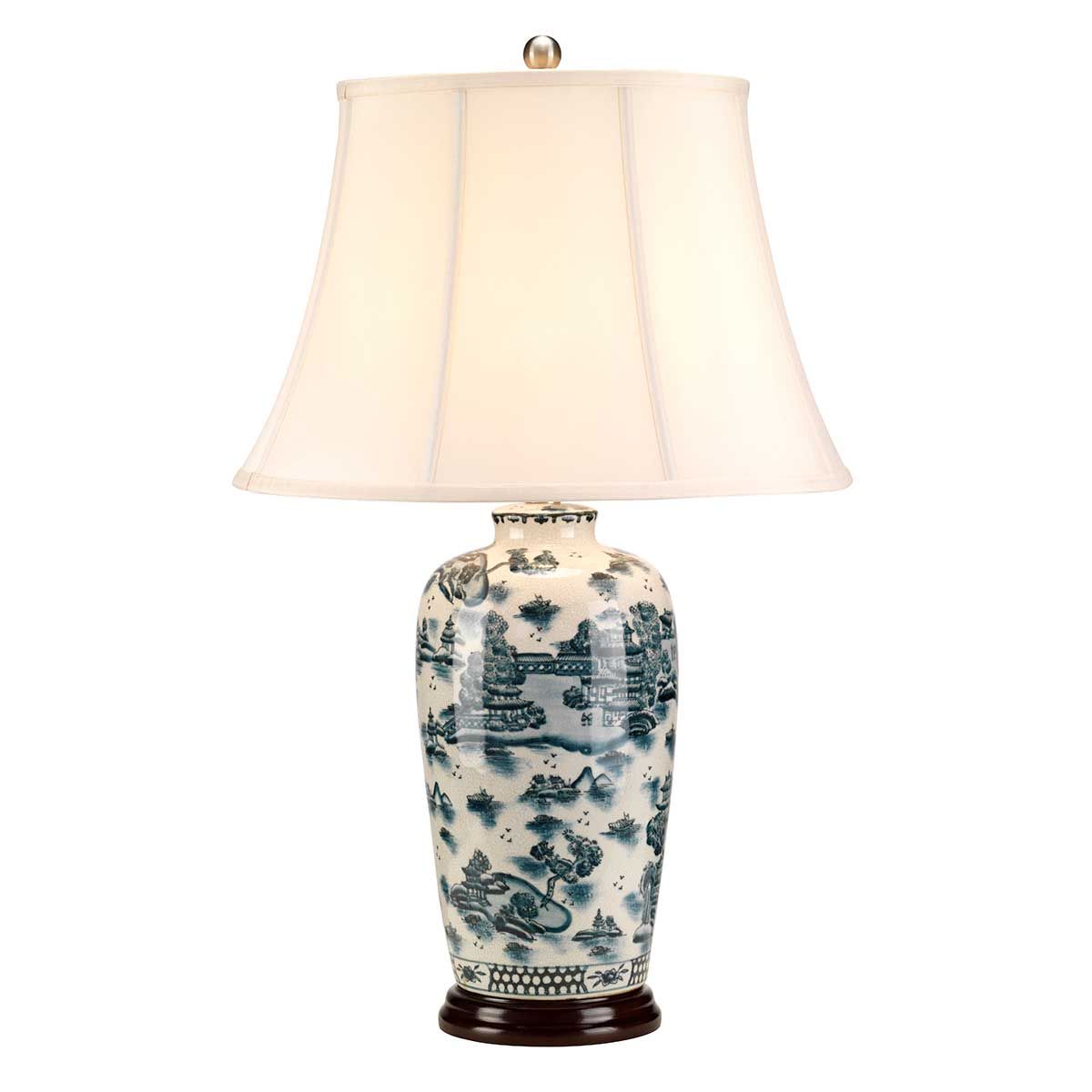 Elstead Blue Traditional Single Table Lamp - Blue