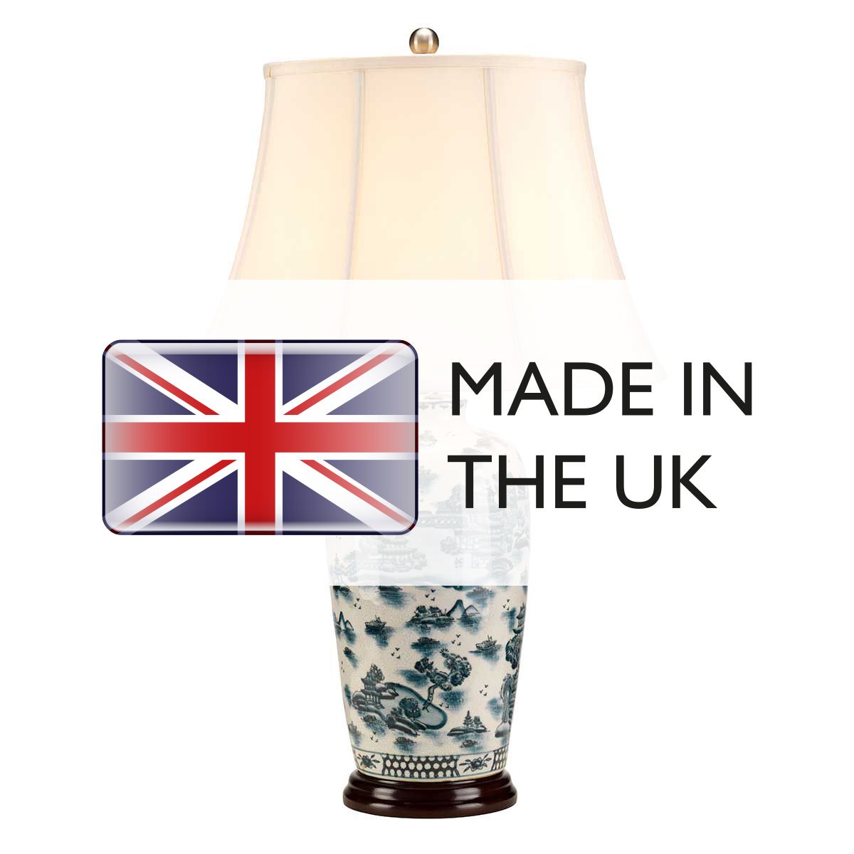 Elstead Blue Traditional Single Table Lamp - Blue