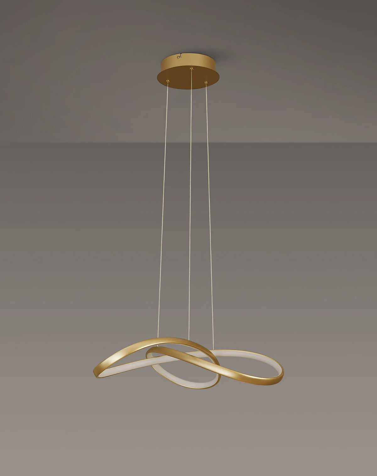 Fabula Bluebell Triac Dimmable Twisted Pendant Light – Champagne Gold