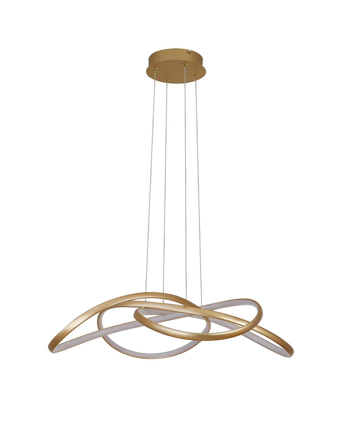 Fabula Bluebell Triac Dimmable Twisted Pendant Light – Champagne Gold