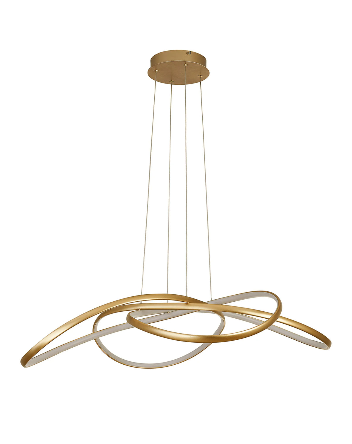 Fabula Bluebell Triac Dimmable Twisted Pendant Light – Champagne Gold
