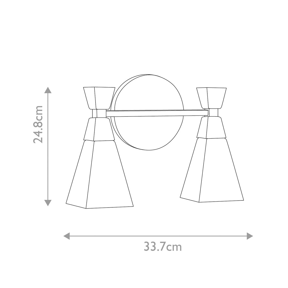 Elstead Bowtie 2 Light Wall Light - Matte Black